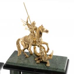 Настольный набор &amp;quot;Георгий Победоносец&amp;quot; офиокальцит