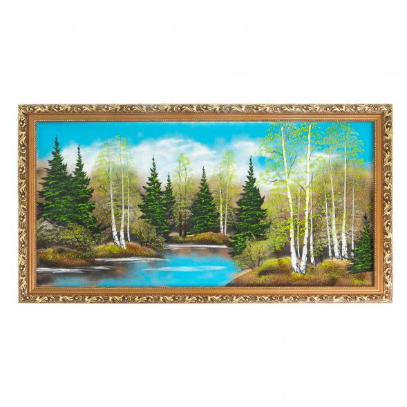 Картина &amp;quot;Весна&amp;quot; багет 47х87 см, рисунок каменная крошка 122841