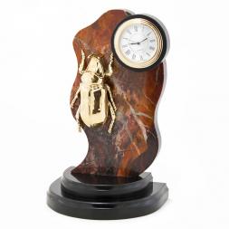 Часы "Жук" из яшмы