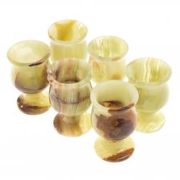 Набор рюмок из оникса 4х6 см 20 мл (1,5х2,5) 6 шт в коробке