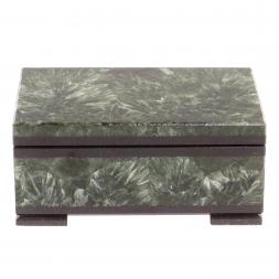 Шкатулка из камня серафинит 9х6х4 см