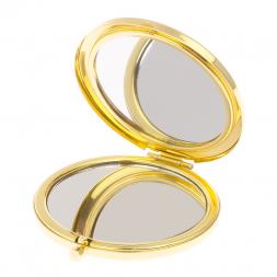 Карманное зеркальце из камня офит цвет золото