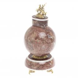 Часы "Георгий Победоносец" из креноида 10х10х20 см