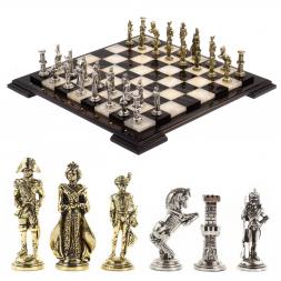 Шахматы "Отечественная война 1812 г." доска 40х40 см обсидиан оникс