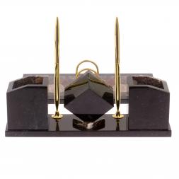 Письменный набор "Куб" из конгломерата