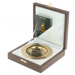 Тарелка с гравюрой "Санкт-Петербург. Разводные мосты" 12 см в подарочной упаковке Златоуст