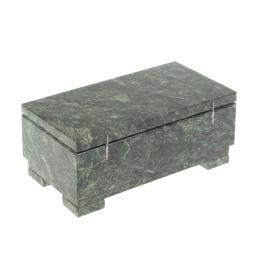 Шкатулка для денег "Купюра" с зеркалом змеевик 18,5х9,5х6,5 см