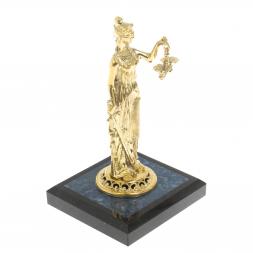 Статуэтка "Фемида" на подставке из лазурита