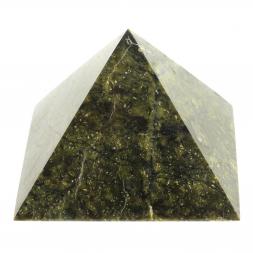 Пирамида 7х7х6 см камень змеевик