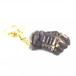 Брелок из бронзы "Хоккейная крага"