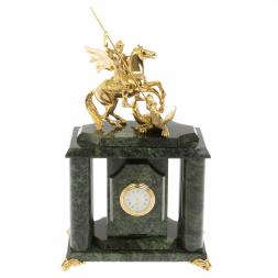 Часы "Георгий Победоносец" из шабровского змеевика