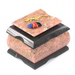 Шкатулка из розового мрамора &amp;quot;Оригинал&amp;quot; 10х8х7,5 мм