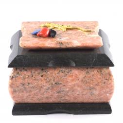 Шкатулка из розового мрамора &amp;quot;Оригинал&amp;quot; 10х8х7,5 мм