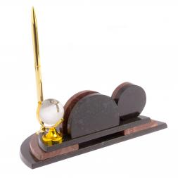 Настольный мини-набор "Глобус" для бумаг лемезит