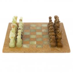 Шахматы &amp;quot;Статус&amp;quot; доска 30х30 см ракушечник оникс