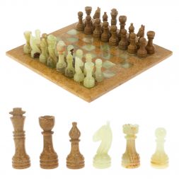 Шахматы &amp;quot;Статус&amp;quot; доска 30х30 см ракушечник оникс