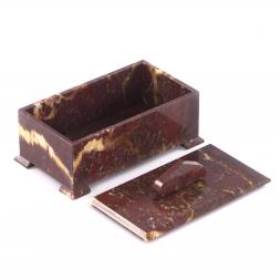 Шкатулка яшма уральская 21х12х12 см