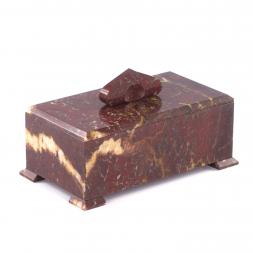 Шкатулка яшма уральская 21х12х12 см