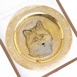 Тарелка с гравюрой "Лиса" 22,5 см Златоуст