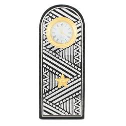 Часы "Погон генерал" цвет серебро камень змеевик овал