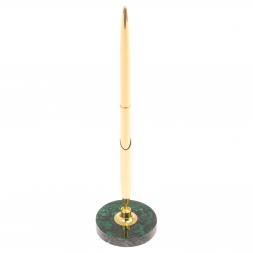 Подставка под ручку круглая из малахита 4,5х4,5х19,5 см