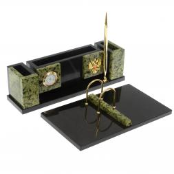 Настольный набор "Люкс" змеевик