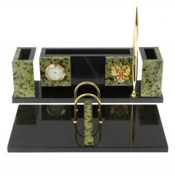 Настольный набор "Люкс" змеевик