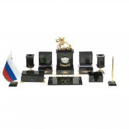 Настольный набор "Георгий Победоносец" из нефрита