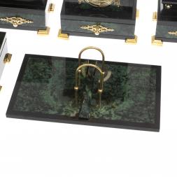 Настольный набор "Георгий Победоносец" из нефрита