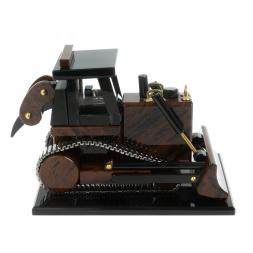 Сувенир "Трактор-бульдозер" из обсидиана