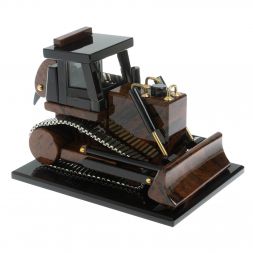 Сувенир "Трактор-бульдозер" из обсидиана