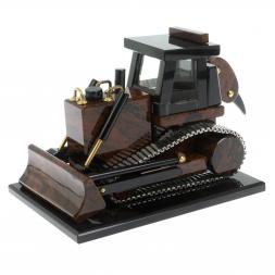 Сувенир "Трактор-бульдозер" из обсидиана