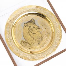 Тарелка с гравюрой "Кабан" 22,5 см Златоуст