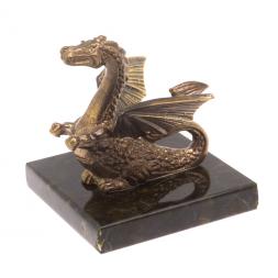 Статуэтка из бронзы "Дракон с крыльями" 5х5х6 см
