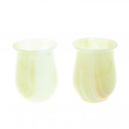 Набор стаканов 2 шт из оникса в футляре 7,5х7,5х9,5 см (3х4)