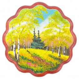 Панно с рисунком из камня "Осень" 16,5х16,5 см