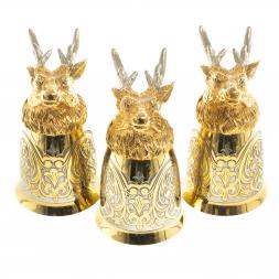 Подарочный набор "Олень" тарелка и 3 стопки перевертыша Златоуст