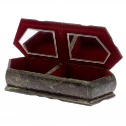 Шкатулка с двумя отделениями "Хозяйка медной горы с осенним пейзажем" 29,5х12х8 см