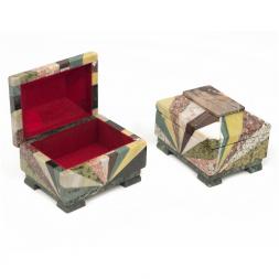 Ларец из камня Мозаика малый 12х9х8,5 см