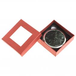 Зеркало круглое из камня серафинит цвет серебро