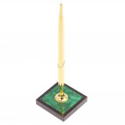 Подставка под ручку из малахита на ножках 6х6х21,5 см