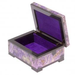 Шкатулка из чароита 9х7х4 см