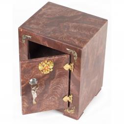 Шкатулка Сейф с символикой России из камня лемезит 19х16х24 см