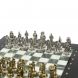 Шахматы &amp;quot;Рыцари&amp;quot; из мрамора и змеевика доска 28х28 см 127728