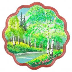 Панно с рисунком из камня "Лето" 16,5х16,5 см