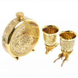 Подарочный набор "Олень" фляжка и 2 стопки перевертыша Златоуст