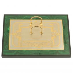 Настольный набор "Орел" малахит и долерит