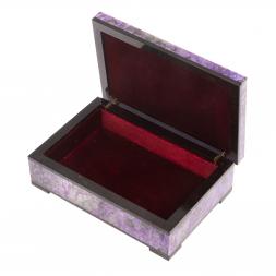 Шкатулка из чароита "Классическая" 14х9,5х4,5 см