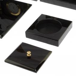 Настольный набор для руководителя "Орёл" черный обсидиан