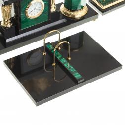 Письменный набор "Парящий орел" из малахита Златоуст